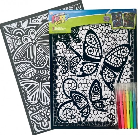 Coloriage di velluto Farfalle con pennarelli