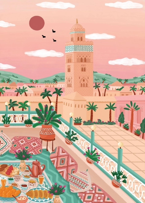 Puzzle Moschea Koutoubia Marocco 1000 pezzi