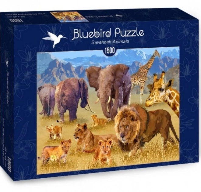 Puzzle Animali della Savana 1500 Pezzi Bluebird