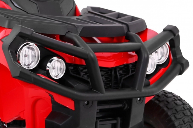Quad elettrico per bambini Rosso + ruote gonfiabili + radio MP3 + partenza lenta