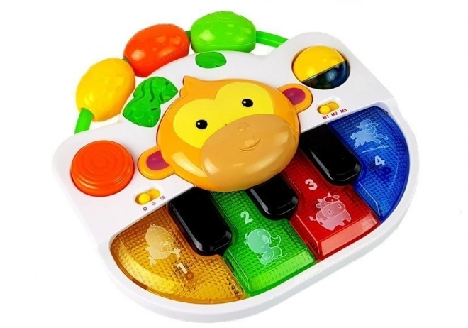 Giocattolo pianola con scimmietta per neonati