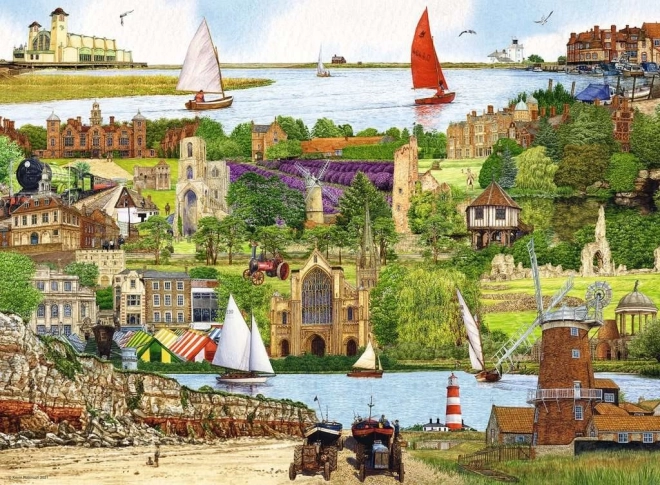 Puzzle Ravensburger fuga in Norfolk 500 pezzi