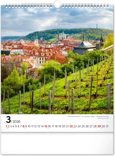 Calendario da parete Praga 2026