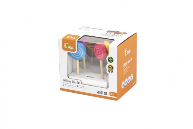 Set di lecca-lecca in legno