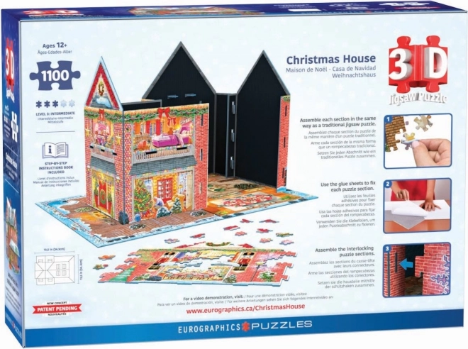 Puzzle 3D Casetta di Natale 1100 Pezzi