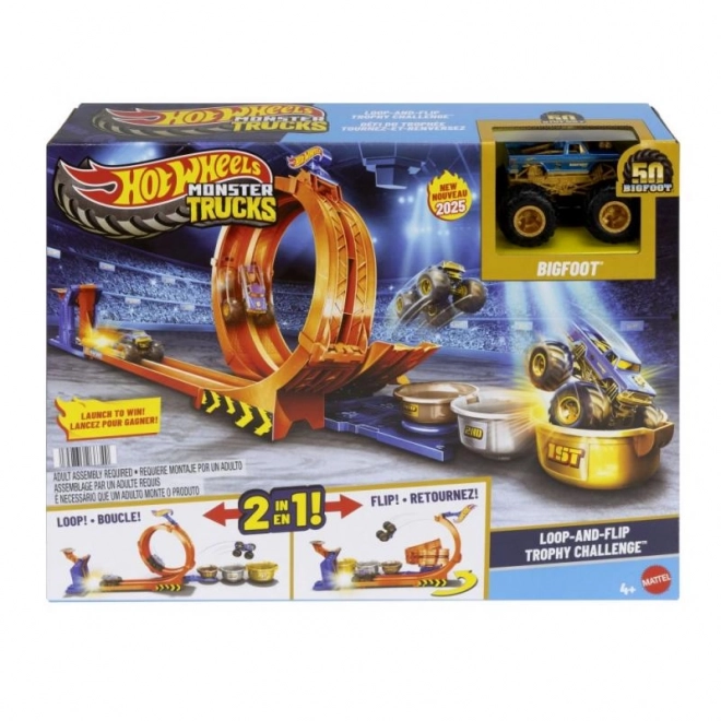 Pista Hot Wheels Monster Trucks con loop e Bigfoot