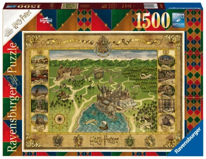 Puzzle Mappa di Hogwarts Harry Potter 1500 Pezzi