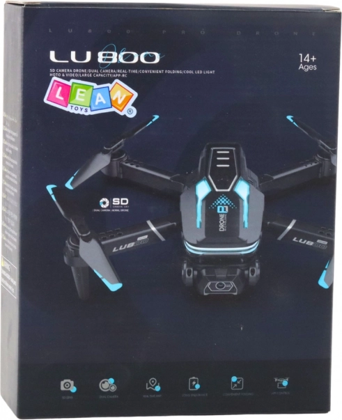 Drone con fotocamera LU800 con luci LED - arancione