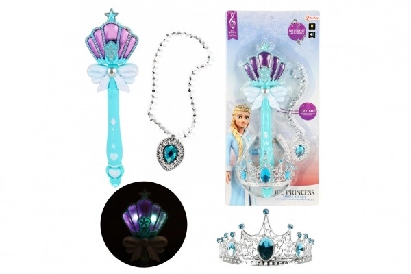 Set bellezza Scettro e Corona con accessori Principessa del Ghiaccio