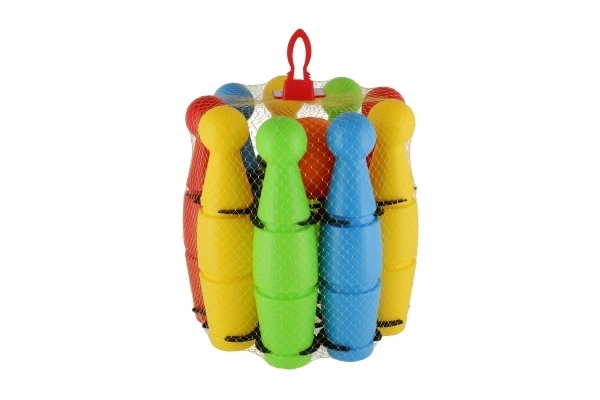 Set 9 birilli colorati in plastica 23cm