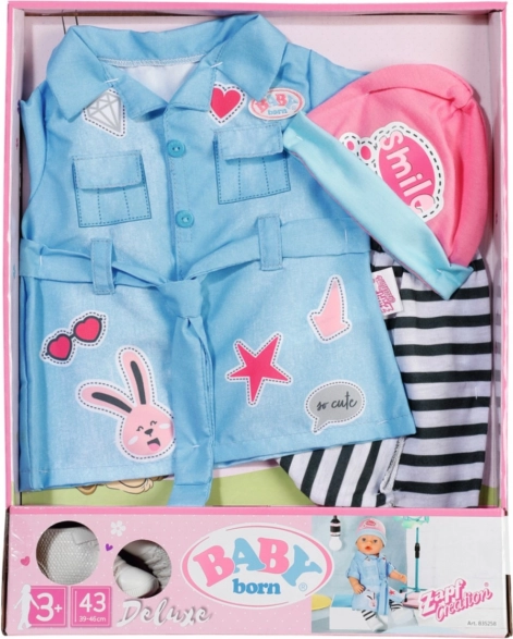 BABY born abito di jeans deluxe 43 cm