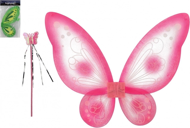 ali da farfalla con bacchetta magica per bambini, 2 colori