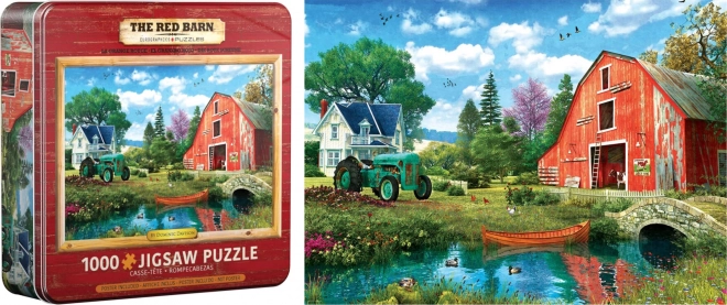 Puzzle in latta Fienile Rosso 1000 pezzi