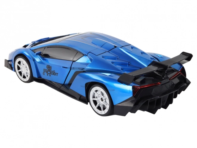 Auto Robot con Trasformazione R/C 1:10 Blu Controllo a Gesti