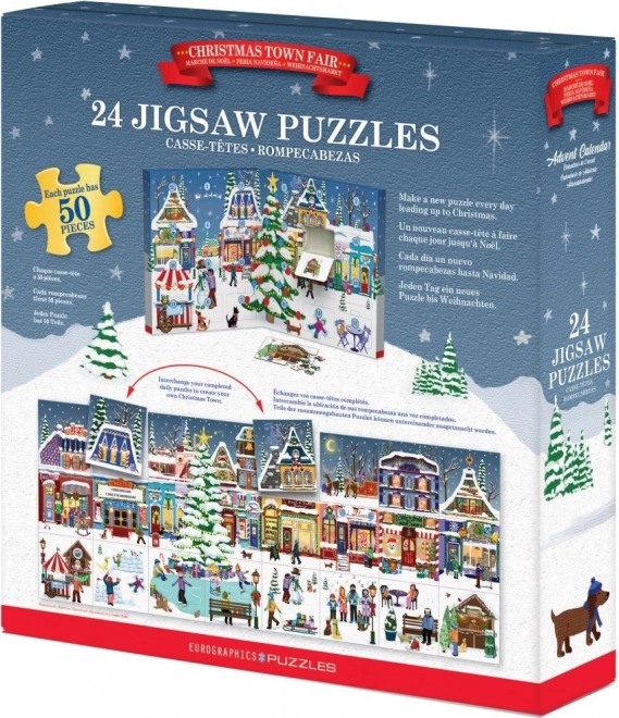 Calendario dell'Avvento Puzzle Eurographics Mercatino di Natale