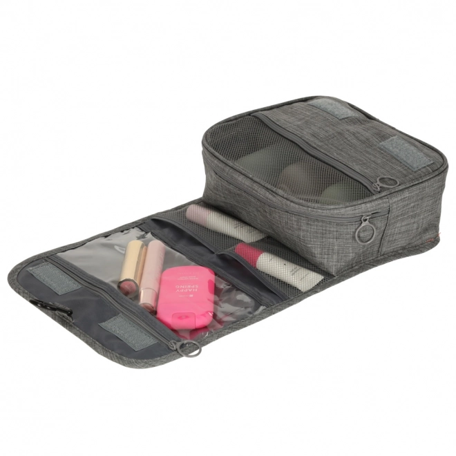 Beauty case da viaggio grigio pieghevole