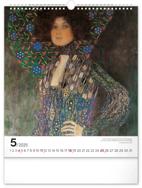 Calendario da parete Gustav Klimt 2025