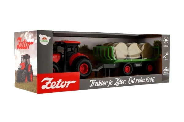 Trattore Zetor con Rimorchio e Balle