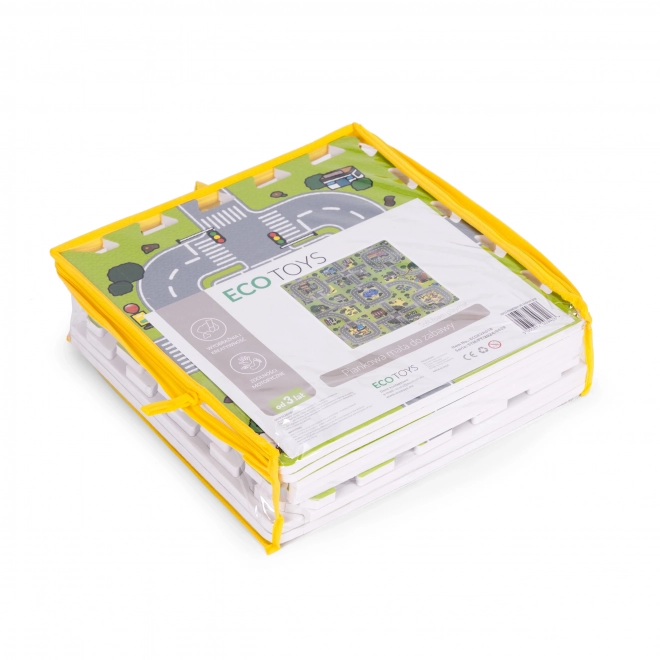 Tappeto puzzle EVA grandi dimensioni per bambini Città 21 pezzi ECOTOYS