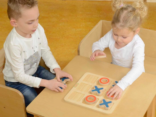 Gioco del Tris in Legno per Bambini