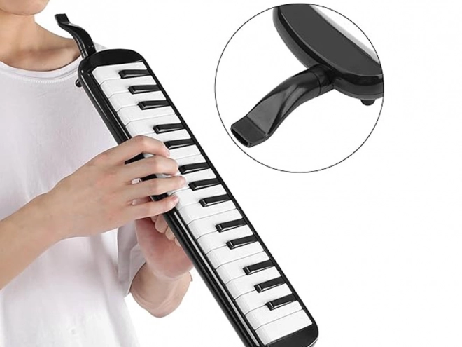 Melodica musicale con custodia e due bocchini