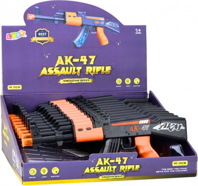 Giocattolo per bambini fucile AK47 con luci e suoni