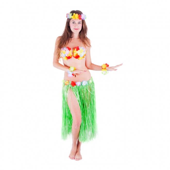 Gonna hawaiana verde 72 cm