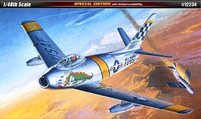 Modellino in plastica F-86F THE HUFF U.S. Air Force in scala 1/48