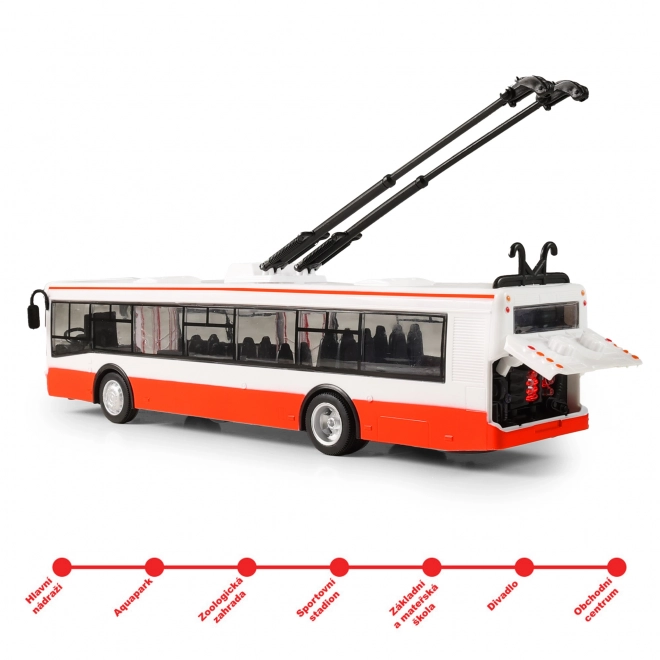 Autobus Articolato Parlante in Plastica 29cm Rosso