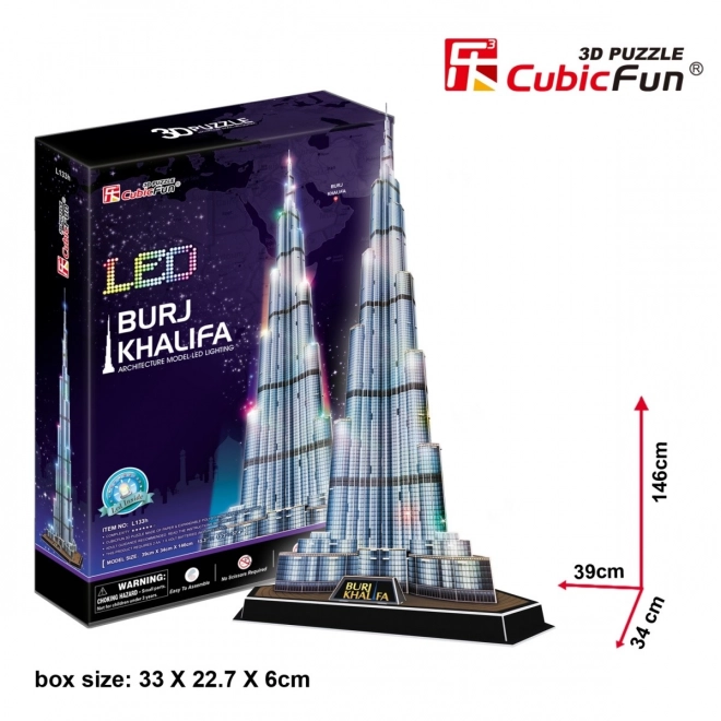 Burj Khalifa con LED di CubicFun