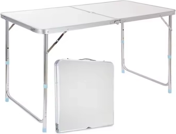 Tavolo da campeggio pieghevole in alluminio 120x60 cm