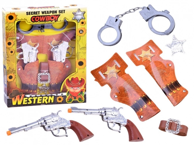 Set cowboy pistola giocattolo