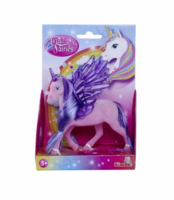 Unicorno con ali scintillanti 11 cm