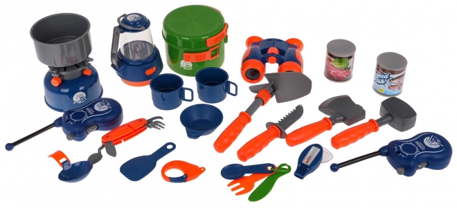 Set campeggio per bambini con tenda e accessori