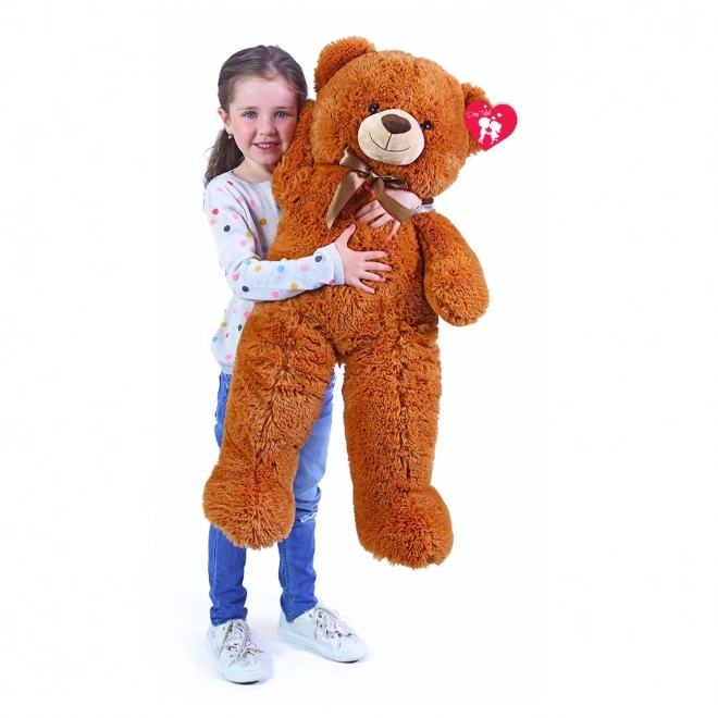 Grande orso di peluche Oskar con etichetta di carta 90 cm