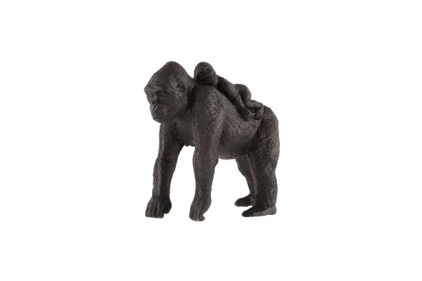 Gorilla Di Montagna Con Cucciolo in Plastica 9cm in Sacchetto