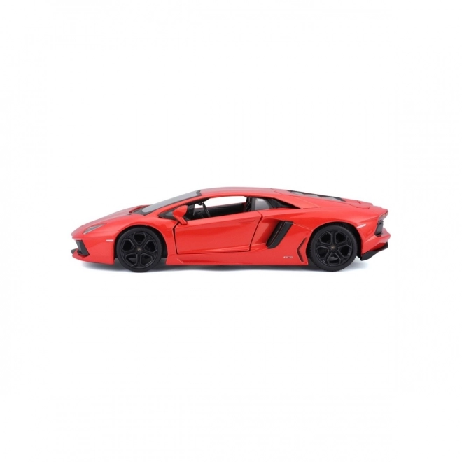 Lamborghini Aventador Coupé in metallo arancione-rosso scala 1:24