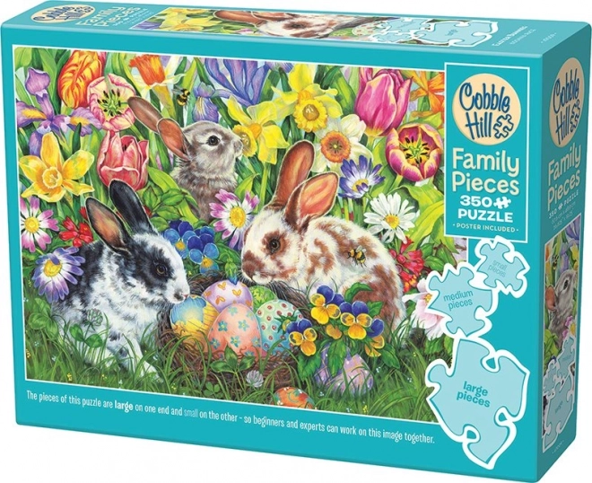 Puzzle di famiglia Pasqua con coniglietti