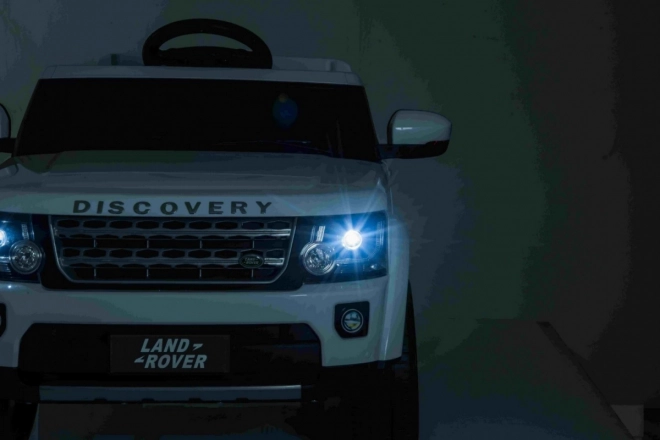 Land Rover Discovery Auto elettrico per bambini bianco + telecomando + ruote EVA + avvio lento + radio MP3