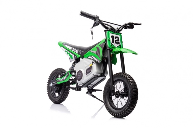 Moto cross elettrico verde