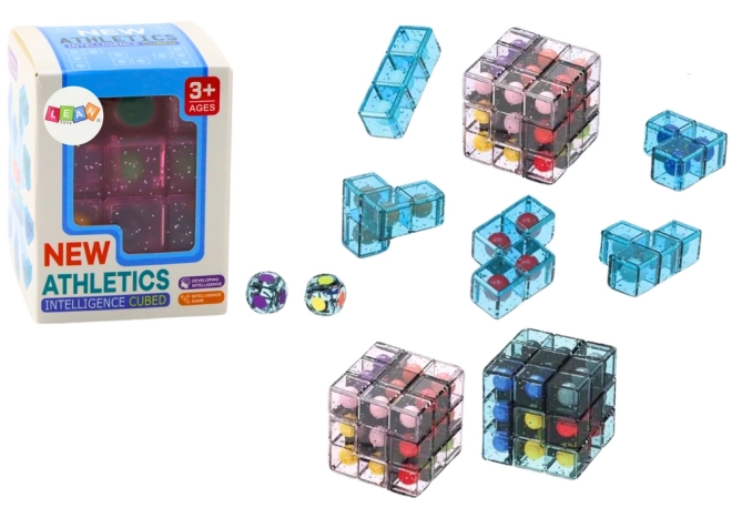 Cubo Puzzle Rosa