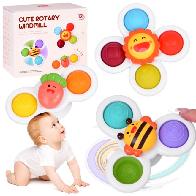 Giocattolo Sensoriale Fidget Spinner con Ventosa