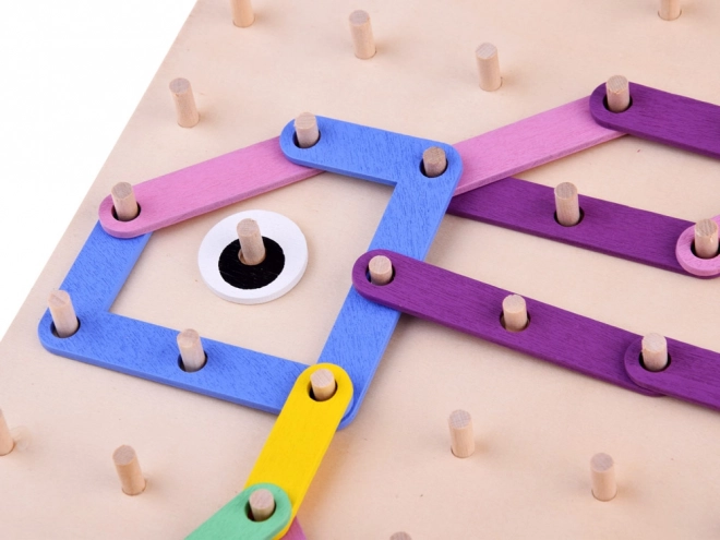 Puzzle Montessori in legno con lavagna cancellabile