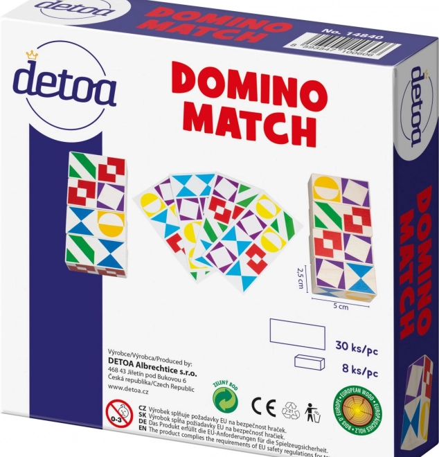 Gioco da tavolo Domino Match in legno nella scatolina