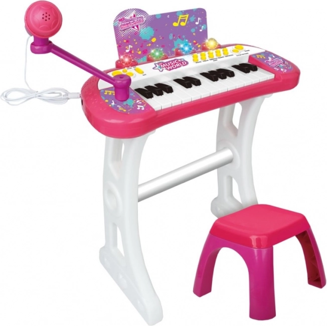 Piano con supporto e microfono per bambini