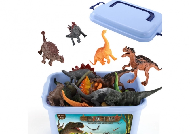 Set figure di dinosauri con accessori 46 pezzi