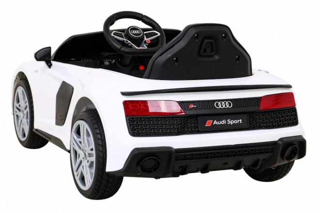 Auto elettrico per bambini Audi R8 Bianco con telecomando e ruote EVA – Bianco