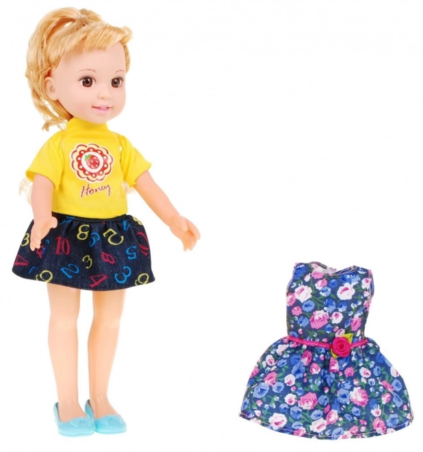 Grande bambola da stilizzare per bambini 3+ bionda con 2 vestiti e accessori