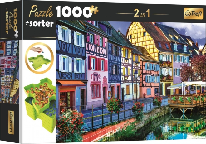 Puzzle Con Divisore 2 in 1 Colmar, Francia 1000 Pezzi