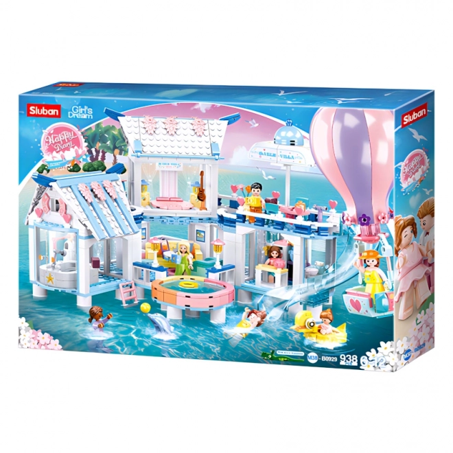 Sluban ville galleggiante con piscina